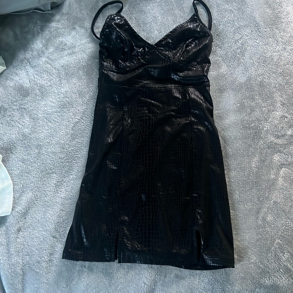 Faux Snakeskin mini dress